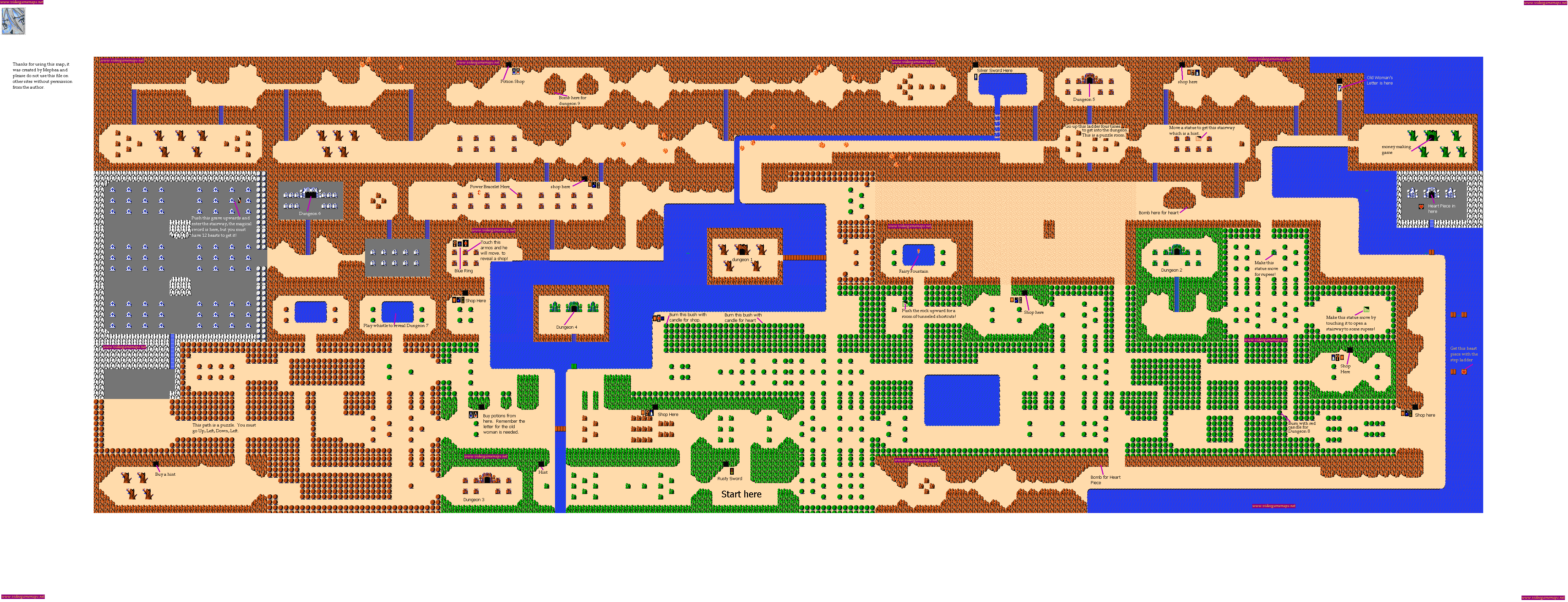 Zelda Overworld Map